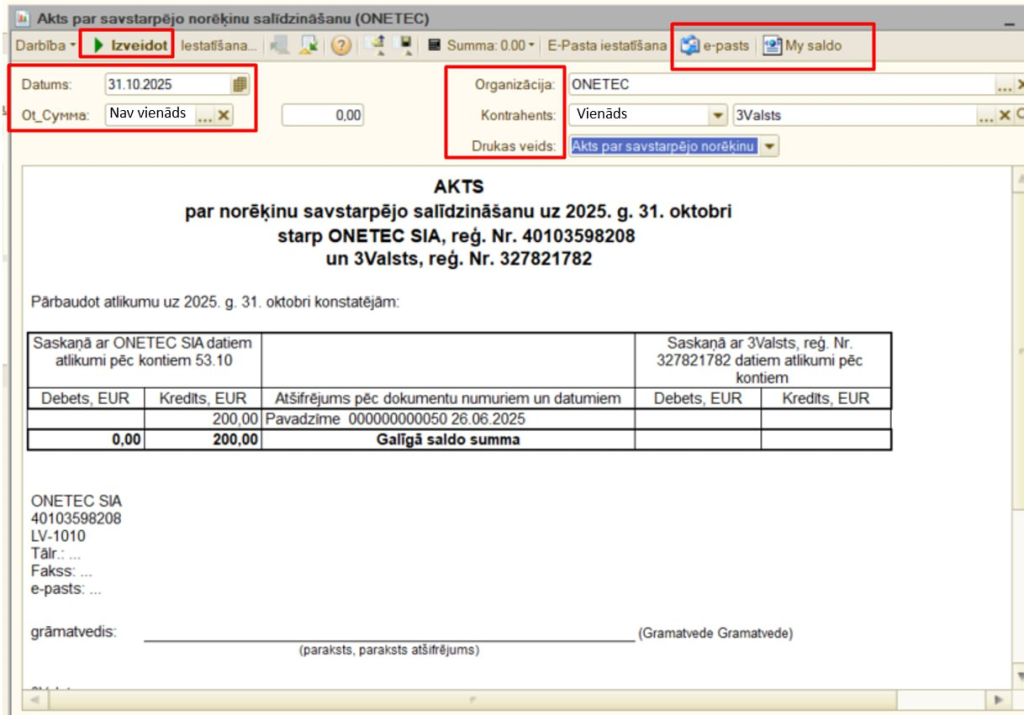 MySaldo XML ģenerēšana